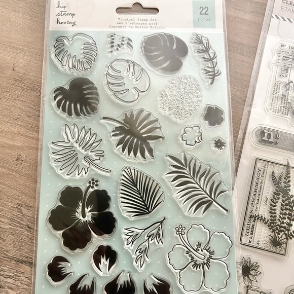 Clear Stamp Set Lot and Clear Mounting Block NWOT - Picture 2 of 5